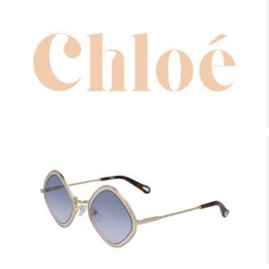 Chloe Mod Rectangle 55mm Sunglasses
